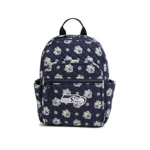 Vera Bradley Seattle Seahawks Small Cotton Backpack (Navy/Neon Green) NWT